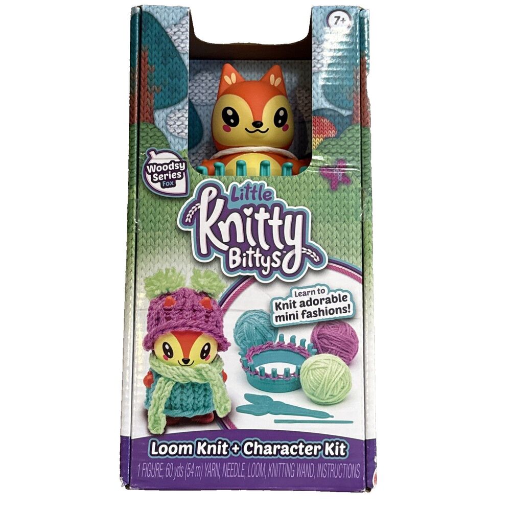 PlayMonster Little Knitty Bittys Woodsy Fox Loom Knitting Craft Kit New